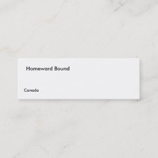 Homeward B's Postcard Mini Business Card