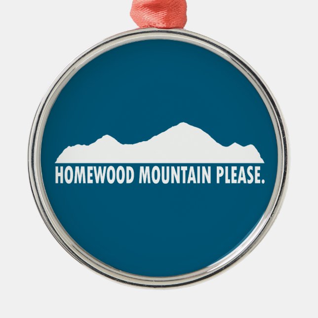 Homewood Mountain Resort Please Metal Tree Decoration (Front)