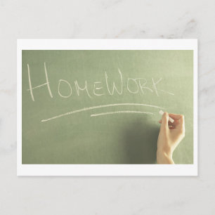 Homework Banner Postcard