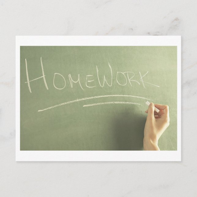 Homework Banner Postcard (Front)