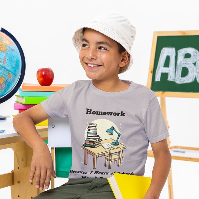 Homework: Because 7 Hours of School Wasn't Enough Tri-Blend Shirt (Creator Uploaded)