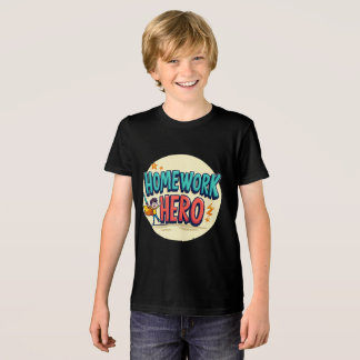 Homework Hero: Fun & Inspiring Back-to-School Kids Tri-Blend Shirt