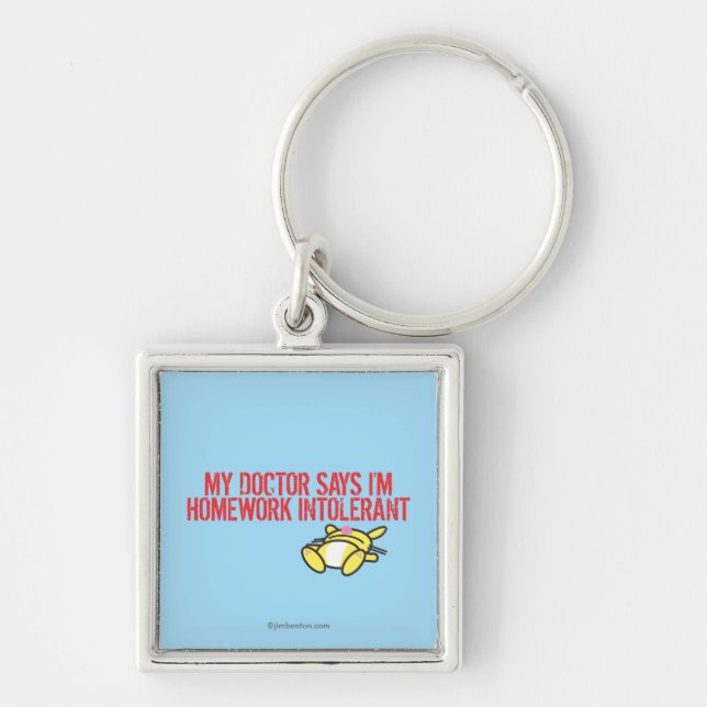 Homework Intollerant Key Ring (Front)