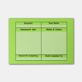 Homework Project Post-it Notes