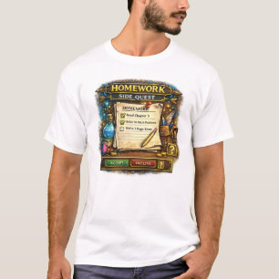 Homework Side Quest Gamer T-Shirt