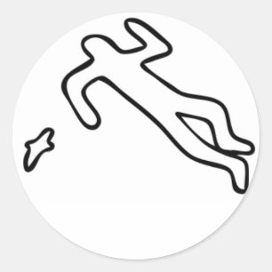 Homicide Scene Sticker-Outline Not Graphic Classic Round Sticker