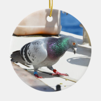 Homing Pigeon On A Yacht Ceramic Tree Decoration