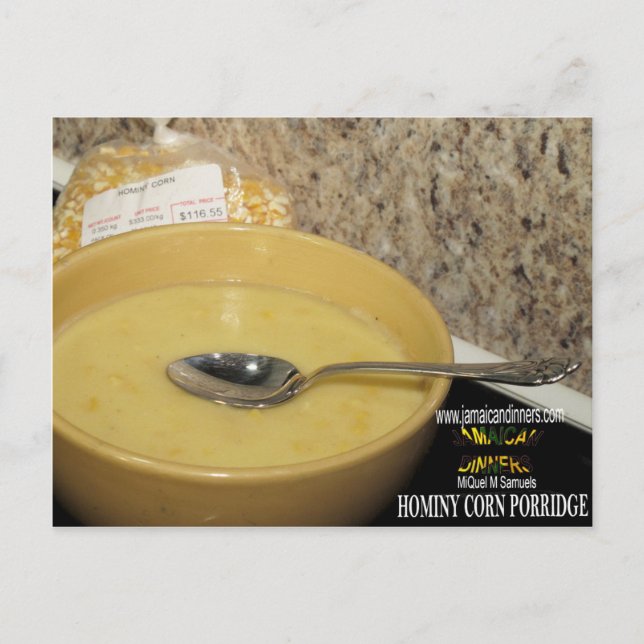 Hominy Corn Porridge Postcard (Front)