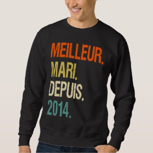 Homme Meilleur Mari Depuis 2014 8 Anniversary Mari Sweatshirt