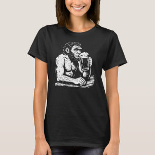 Homo erectus is drinking beer in the pub T-Shirt