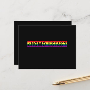 Homo Estas Spanish Mexican Gay Pride LGBTQ Month  Postcard