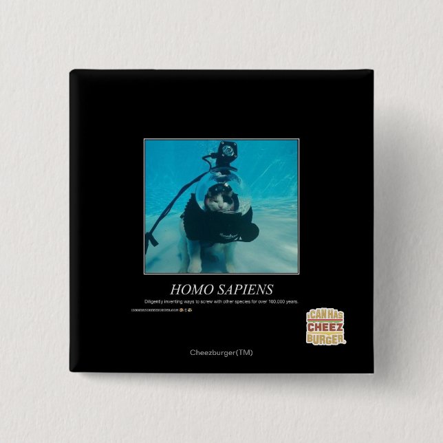 Homo Sapiens 15 Cm Square Badge (Front)