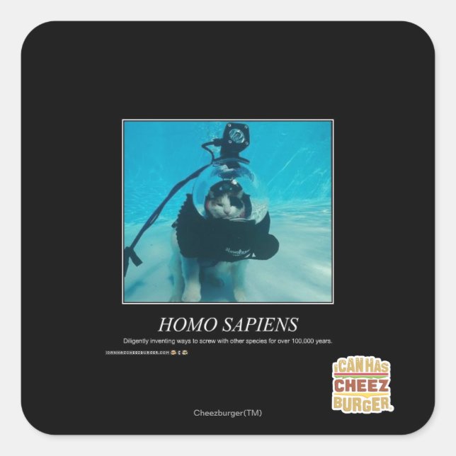 Homo Sapiens Square Sticker (Front)