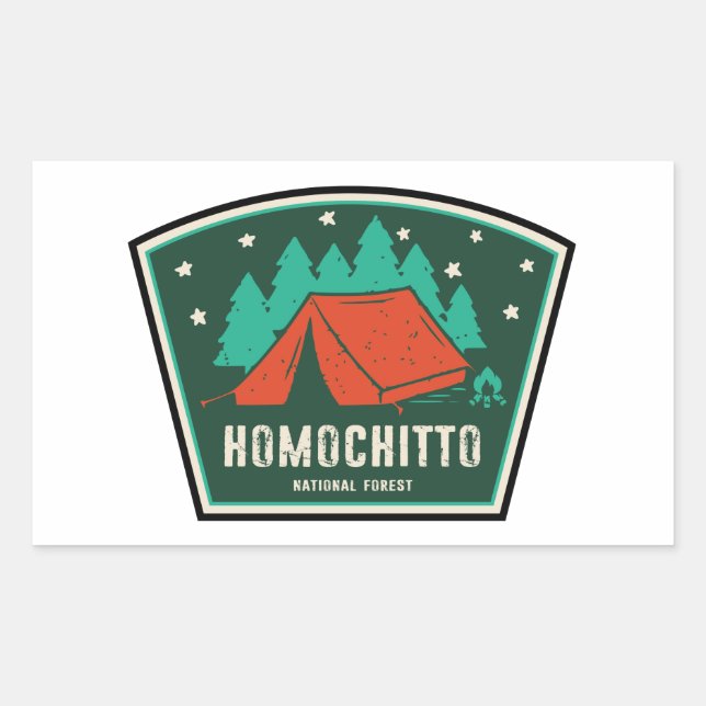 Homochitto National Forest Mississippi Camping Rectangular Sticker (Front)