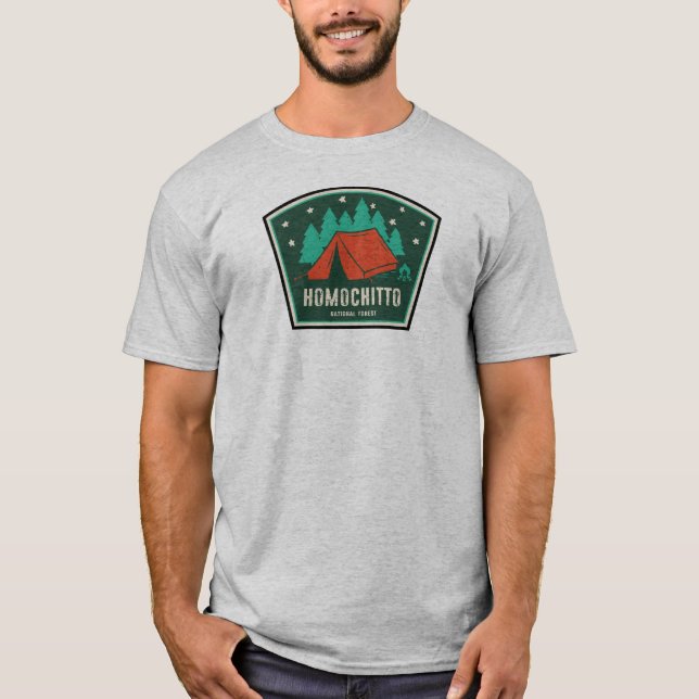 Homochitto National Forest Mississippi Camping T-Shirt (Front)