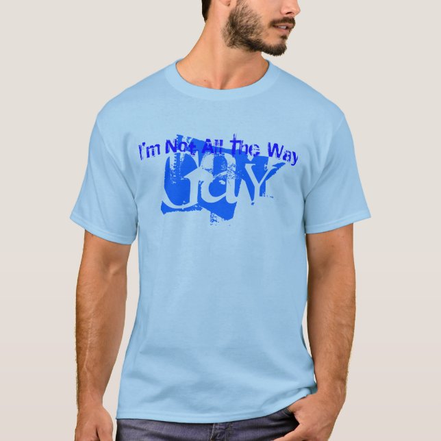 HomoFlexible, not completely gay T-Shirt (Front)