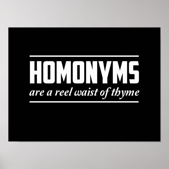 Homonyms Poster (Front)