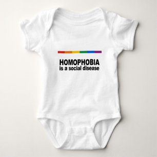 Homophobia is a social disease baby bodysuit