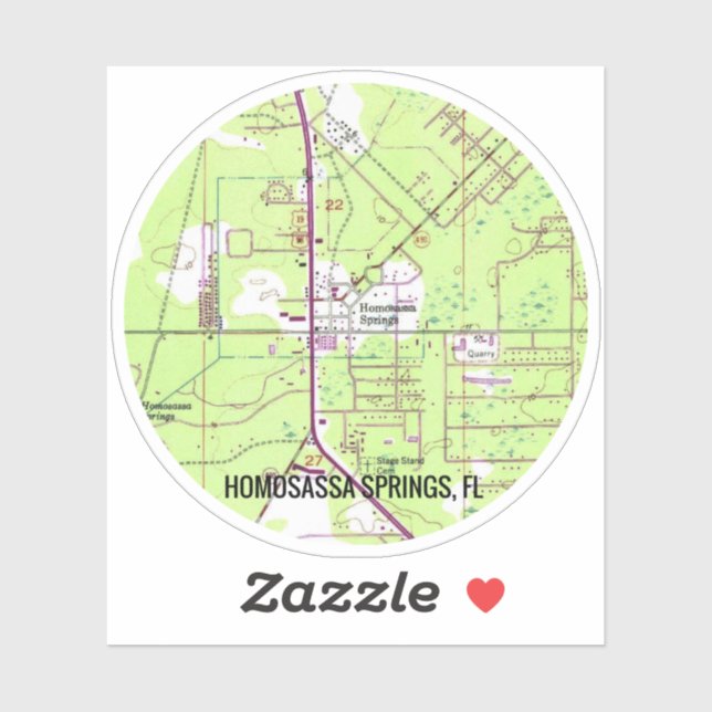 Homosassa Springs FL Map (Sheet)