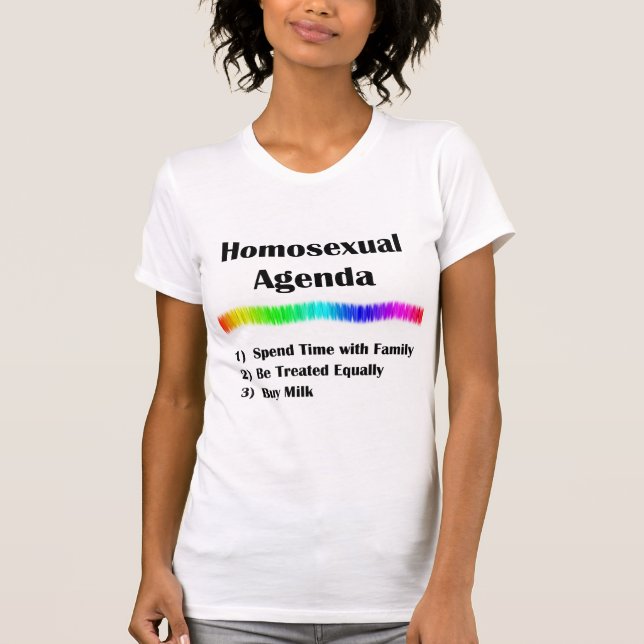 Homosexual Agenda T-Shirt (Front)