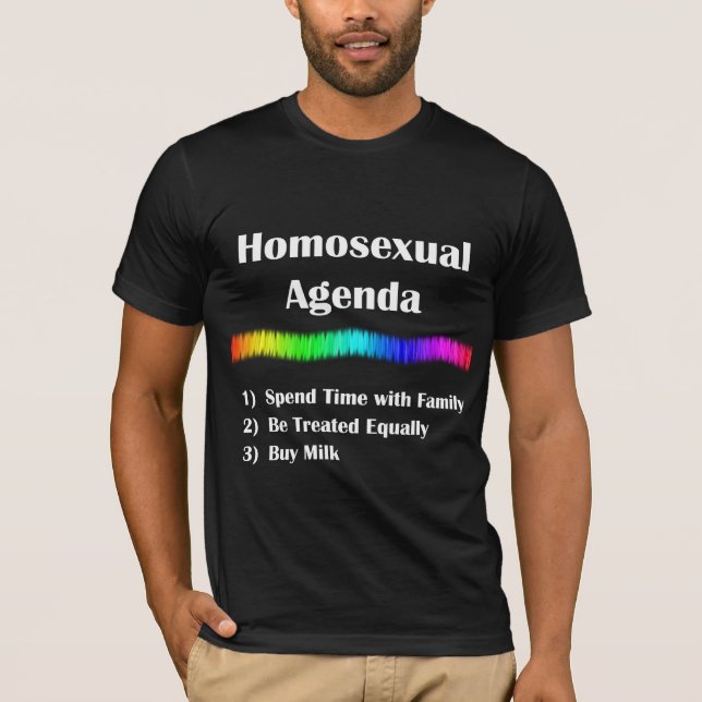 Homosexual Agenda T-Shirt (Front)