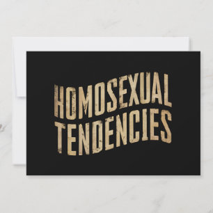 Homosexual Tendencies Gay Lesbian Pride LGBTQ Invitation
