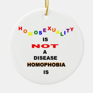 Homosexuality is not a disease ceramic tree decoration