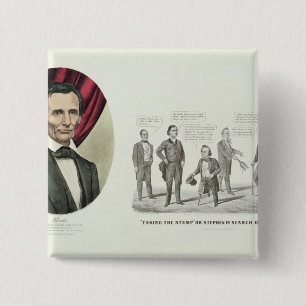 Hon. Abraham Lincoln 15 Cm Square Badge