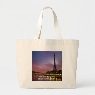 Hon de Balzac On Paris France Large Tote Bag