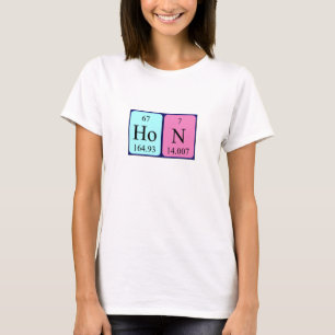 Hon periodic table name shirt