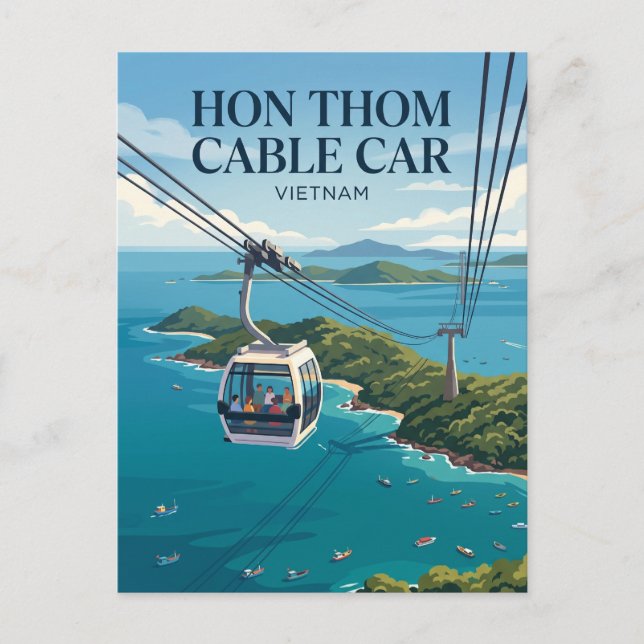 Hòn Thơm Cable Car Vietnam Postcard (Front)