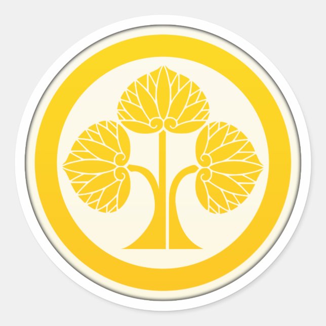 Honda Clan Kamon Classic Round Sticker (Front)