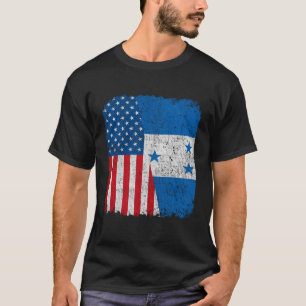 Honduran American Flag Half USA Honduras Root Prou T-Shirt