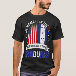 Honduran American Patriot Heart is from Honduras F T-Shirt