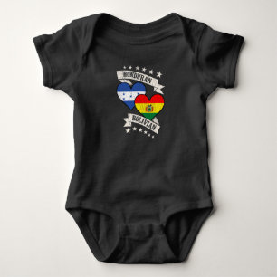 Honduran Bolivian Heart Flags Honduras Bolivia Baby Bodysuit