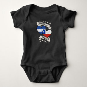 Honduran Chilean Heart Flags Honduras Chile Baby Bodysuit