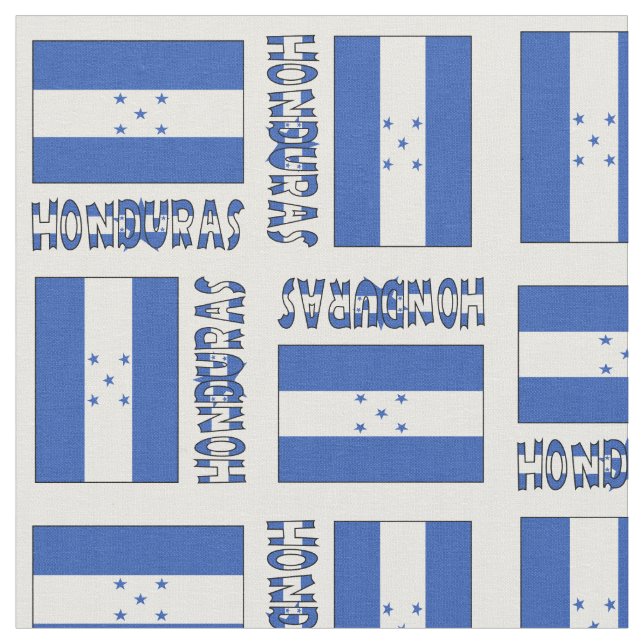 Honduran Flag and Honduras Fabric (Close Up)