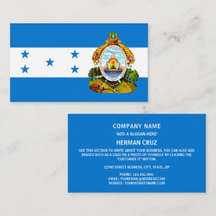 Honduran Flag & Coat of Arms, Flag of Honduras Business Card