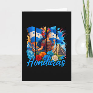 Honduran Flag Copan Honduras Trip Family Vacation Card
