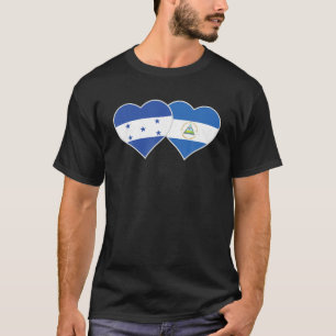 Honduran Nicaraguan Flag Love Honduras Nicaragua H T-Shirt