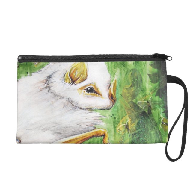 Honduran White Bat, Nature Collage Wristlet (Front)
