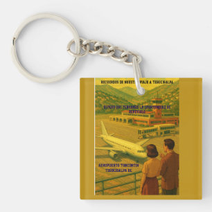 Honduras AEROPUERTO TONCONTIN Retro poster Key Ring