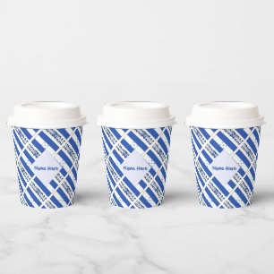 Honduras and Honduran Flag Tiled Blue Personalised Paper Cups