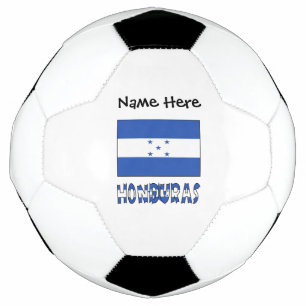 Honduras and Honduran Flag with Your Name Soccer B Ball