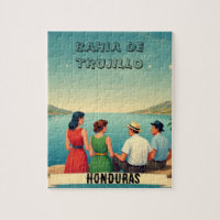  Honduras BAHIA DE TRUJILLO Retro poster