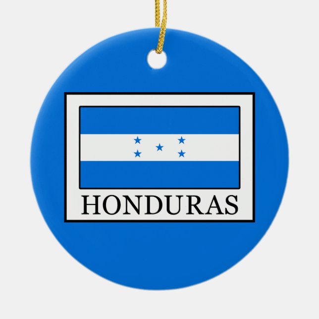 Honduras Ceramic Tree Decoration (Front)