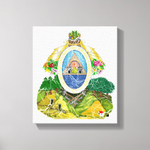 Honduras Coat Of Arms Canvas Print