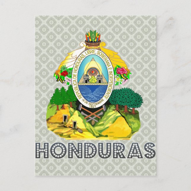Honduras Coat of Arms Postcard (Front)