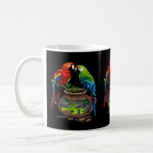 Honduras, Copan maya, loros Coffee Mug