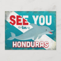 Honduras Dolphin - Retro Vintage Travel